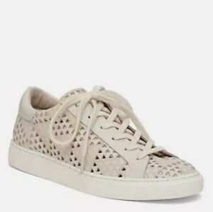 Lucky Brand Cream Perforated Sneakers